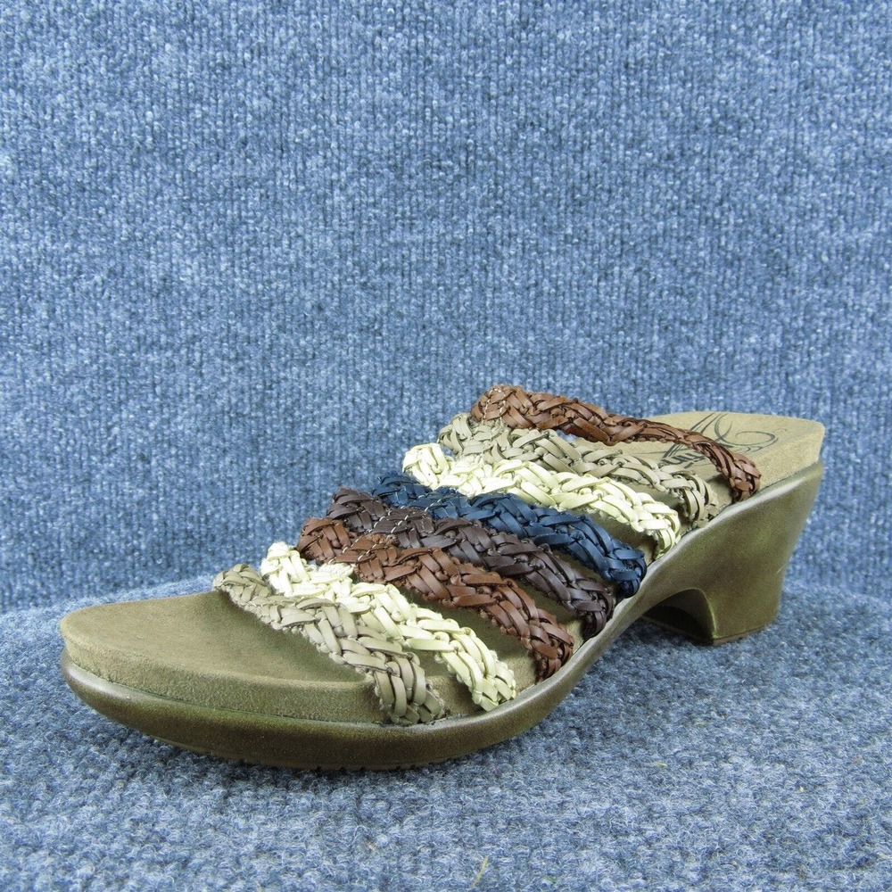 Umberto Raffini Pamela‎ Women Slide Sandal Shoes Brown Synthetic Size 39 Medium